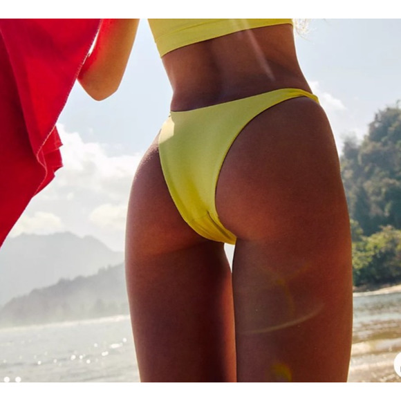 Free People x Toast Swim Signature High Hip Bikini Bottom Size XL in Daiquiri - Picture 3 of 7